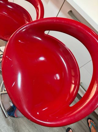 Taburetes de Cocina Rojos (2 Unidades)