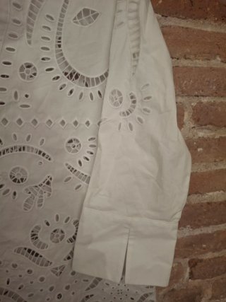 Blusa Verano Zara Blanca Bordada