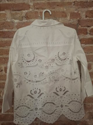 Blusa Verano Zara Blanca Bordada