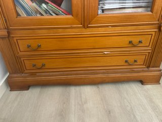 Armario Librería Madera y Cristal