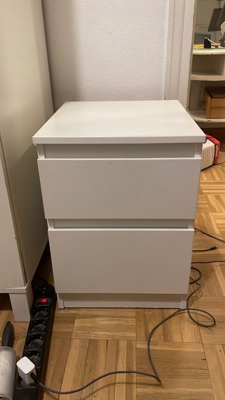 Cajonera MALM pequeña blanca
