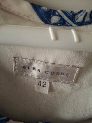Blusa Alba Conde Estampada Azul