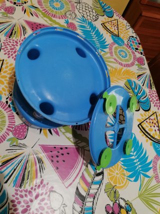 Asiento de baño para bebé azul