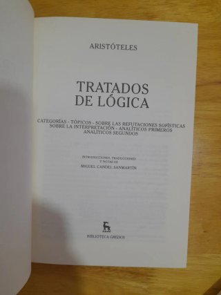 Aristoteles-Tratados de lógica