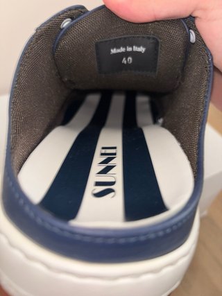 Sandalias Sunnei Azul y Blanco