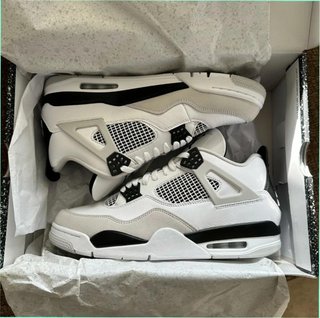 Air Jordan 4 Retro Gamuza Blanca Talla 43