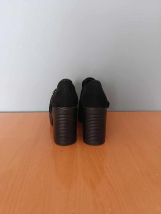 Zapatos negros mocasín tacón plataforma