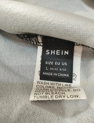 Vestido de tirantes de Shein con cinturón, talla L