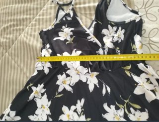 Vestido de tirantes de Shein con cinturón, talla L