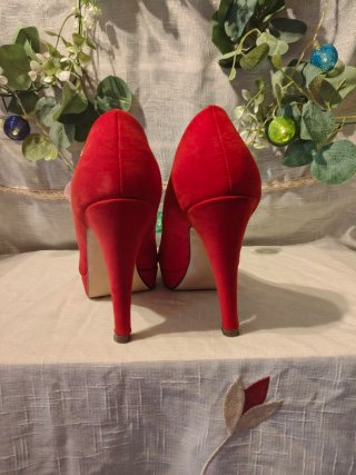 Zapatos tacón plataforma Mariamare rojo T.36