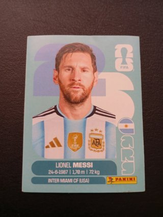 Cromo Messi Panini Mundial 2026