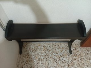 Mueble recibidor madera negro