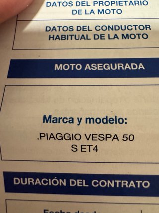 Piaggio Vespa 50 S ET4 Blanca y Marrón