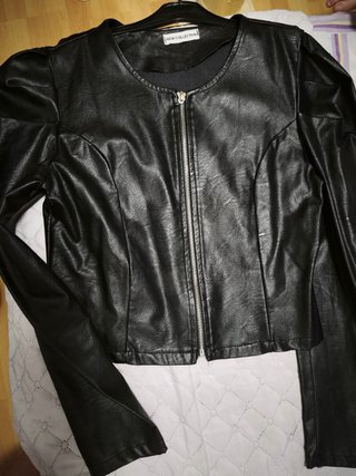 Cazadora Polipiel Fina Negra