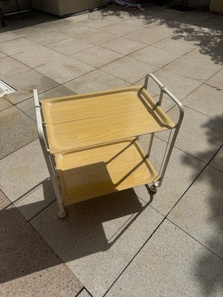Mesa camarera auxiliar metal y madera