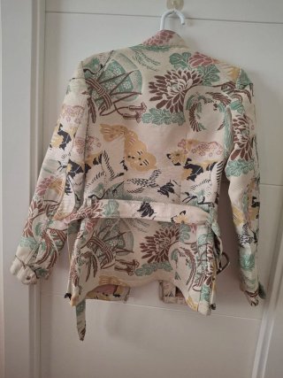Chaqueta militar vintage estampada