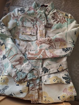 Chaqueta militar vintage estampada