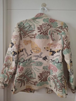 Chaqueta militar vintage estampada