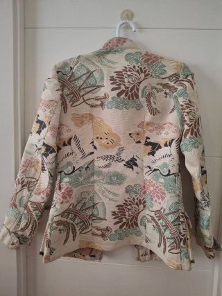 Chaqueta militar vintage estampada