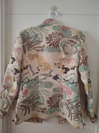 Chaqueta militar vintage estampada