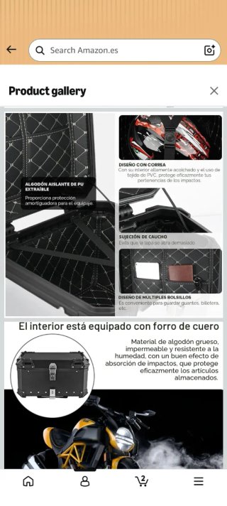 Bauletto Moto Qawner 65L Aluminio