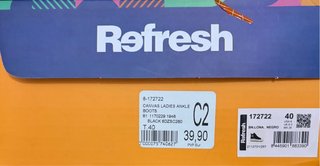 Zapatillas Refresh negras talla 40