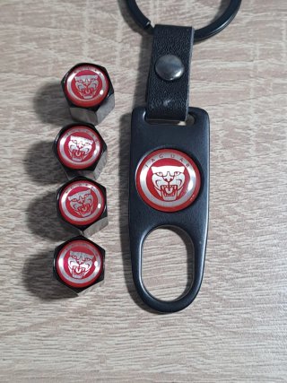 Tapones Válvula Jaguar + Llavero