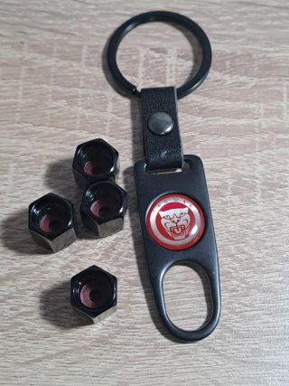 Tapones Válvula Jaguar + Llavero