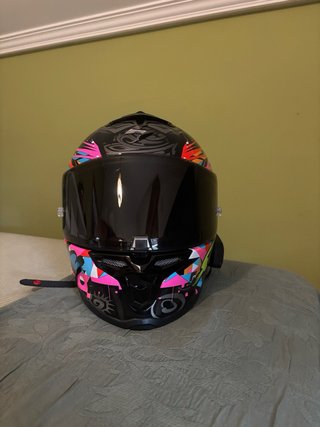 Casco Moto Scorpion Negro Diseño Color