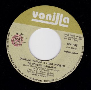Vanoni / Proietti Se Dovessi Cantarti 7" 45 RPM