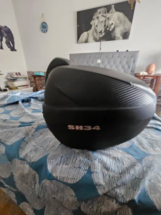 Maleta para moto SHAD negra lleva parrilla complet