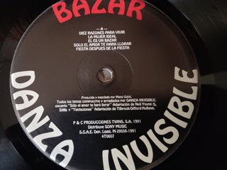 Vinilo Danza Invisible Bazar
