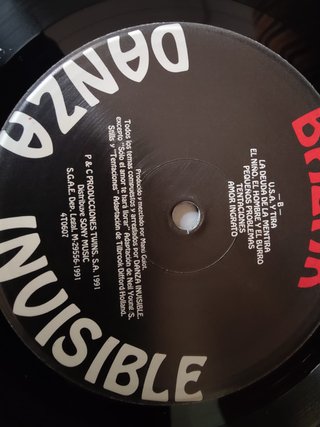 Vinilo Danza Invisible Bazar