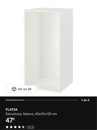 Armarios PLATSA Ikea + Cómoda MALM Ikea