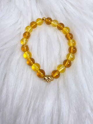 Pulsera yoruba Elástica de Cristal y Acero Inox