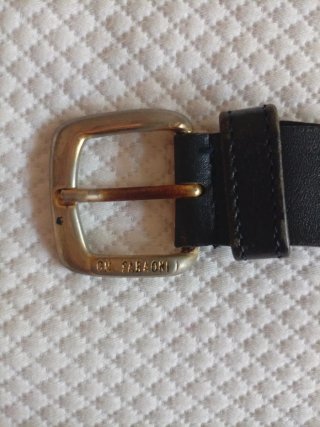 Cintura uomo vero cuoio nera