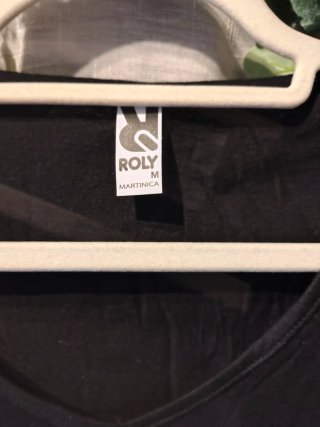 Camiseta ROLY Dirty Colorr negra gráfica talla M