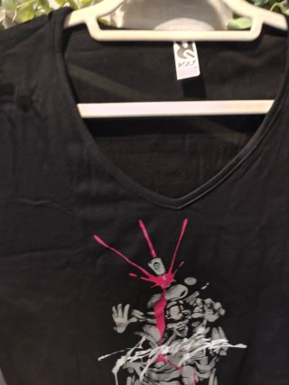 Camiseta ROLY Dirty Colorr negra gráfica talla M