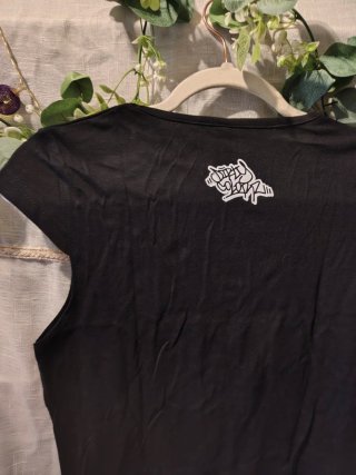 Camiseta ROLY Dirty Colorr negra gráfica talla M
