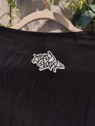 Camiseta ROLY Dirty Colorr negra gráfica talla M