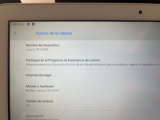 Tablet Lenovo TB-X505F Nero
