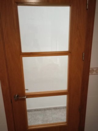 Dos puertas de Madera Roble con Cristal