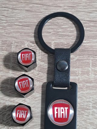 Tapones Válvula Fiat + Llavero