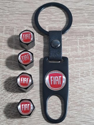 Tapones Válvula Fiat + Llavero
