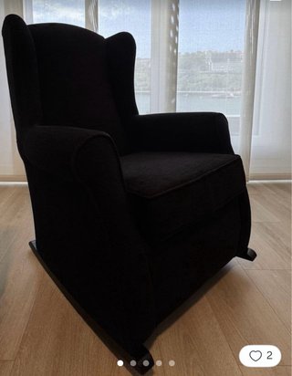 Sillón de lactancia negro En perfectas condiciones