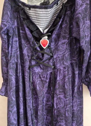 Abito donna elegante nero/viola