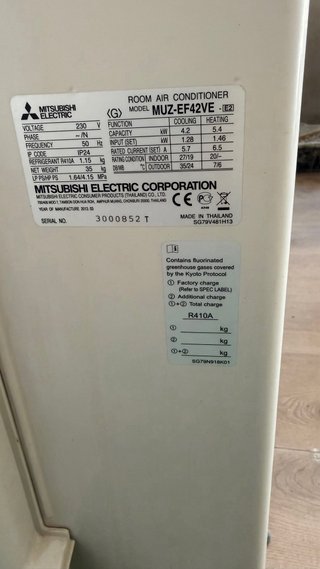 Aire Acondicionado y calor Mitsubishi Electric EF