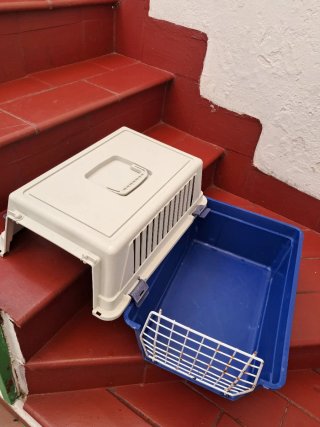 Transportín Perro/Gato Ferplast Blanco/Azul
