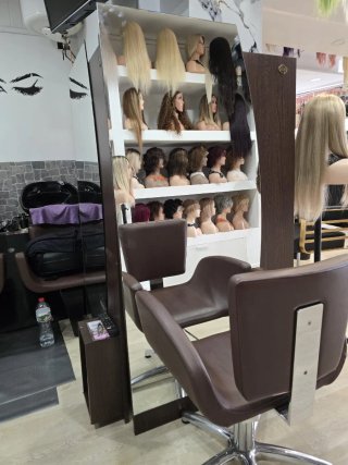 Silla peluquería con tocador