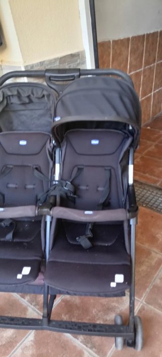 Carro gemelar Chicco negro